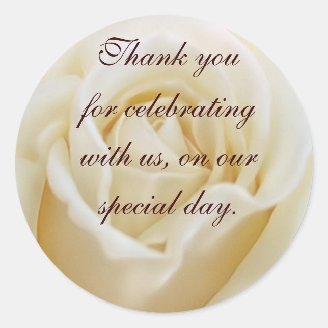 Thank you, for celebrating with us, ... classic round sticker (Front)