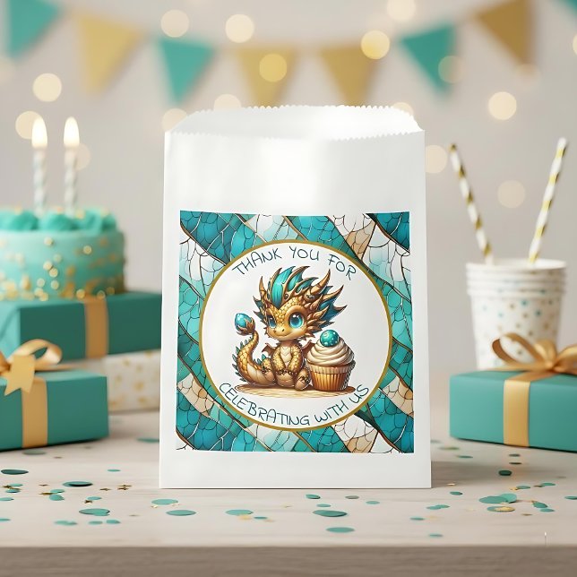 Thank You for Celebrating with Us  Dragon Birthday Favor Bag (Creator Uploaded)