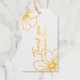 Thank you for celebrating with us foil gift tags