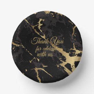 Thank you for celebrating with us - Gold and Black Paper Bowls