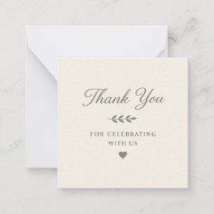 Thank you for celebrating with us note card