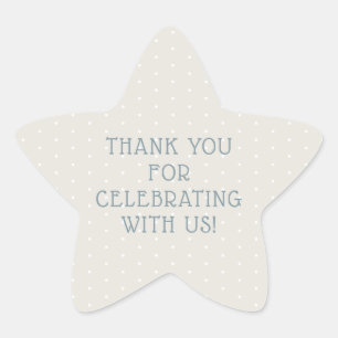 Thank You for Celebrating With Us Star Sticker