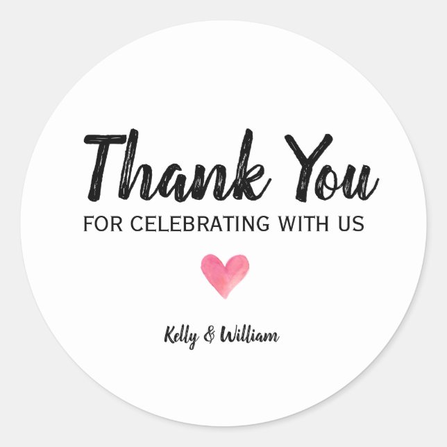 Thank You for Celebrating With Us sticker (Front)