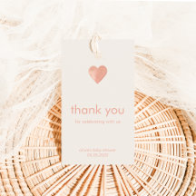 Thank You for Celebrating with Us Tag with Heart