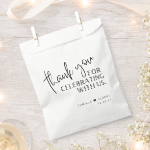 Thank You for Celebrating with Us Wedding Favor Bag