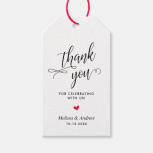 Thank you for celebrating with us, Wedding Gift Tags
