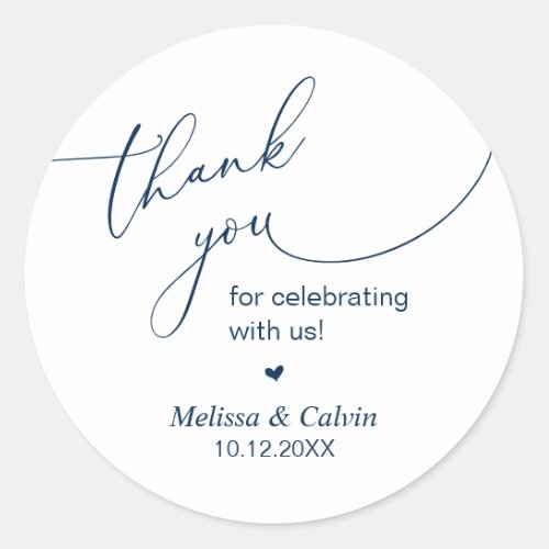 Thank you for celebrating with us Wedding Sticker