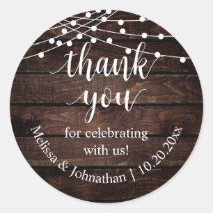 Thank you for celebrating with us Wedding Sticker