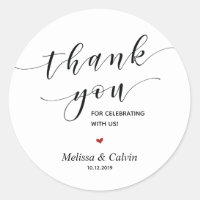 Thank you for celebrating with us Wedding Sticker