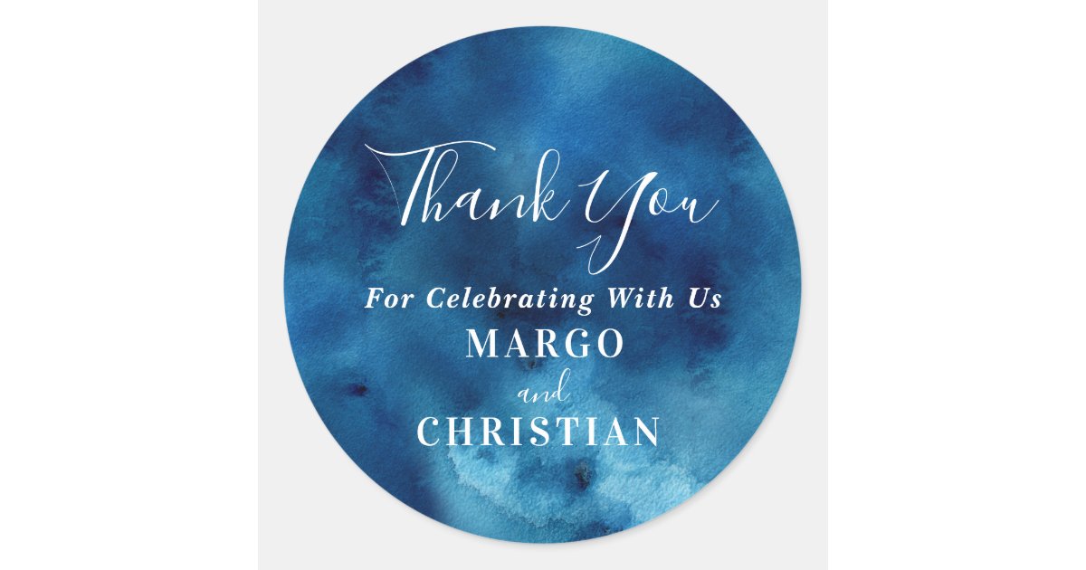 Thank You For Celebrating With Us Wedding Sticker