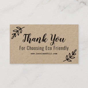 Thank You For Choosing Eco Friendly Business Card