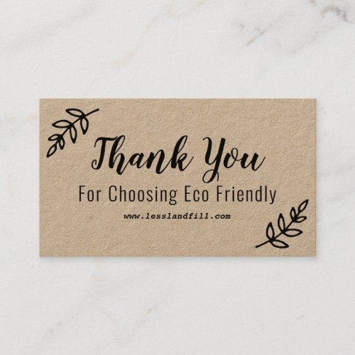 Thank You For Choosing Eco Friendly Business Card