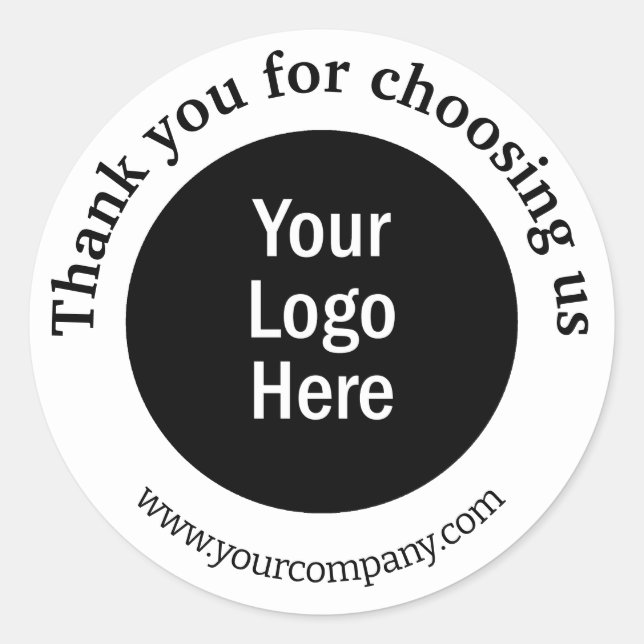 Thank you for choosing us sticker (Front)