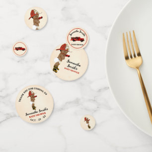 Thank You for Coming AA Firefighter Baby Shower Confetti