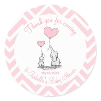 Thank You for Coming Baby Girl Shower Classic Round Sticker