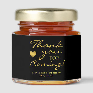 Thank You for Coming Birthday Honey Jar Favors