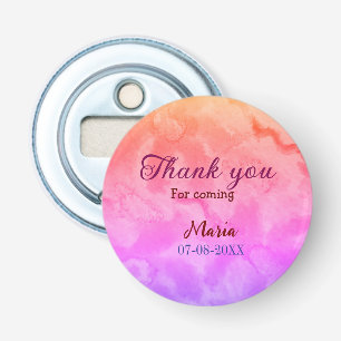 Thank you for coming birthday party add name date bottle opener