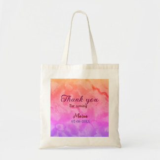 Thank you for coming birthday party add name date tote bag