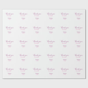 Thank you for coming birthday party add name date wrapping paper