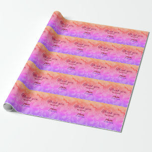 Thank you for coming birthday party add name date  wrapping paper