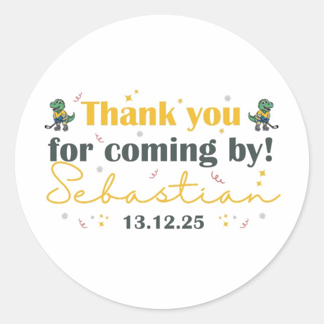 Thank you for coming by Sebastian  Classic Round Sticker (Front)