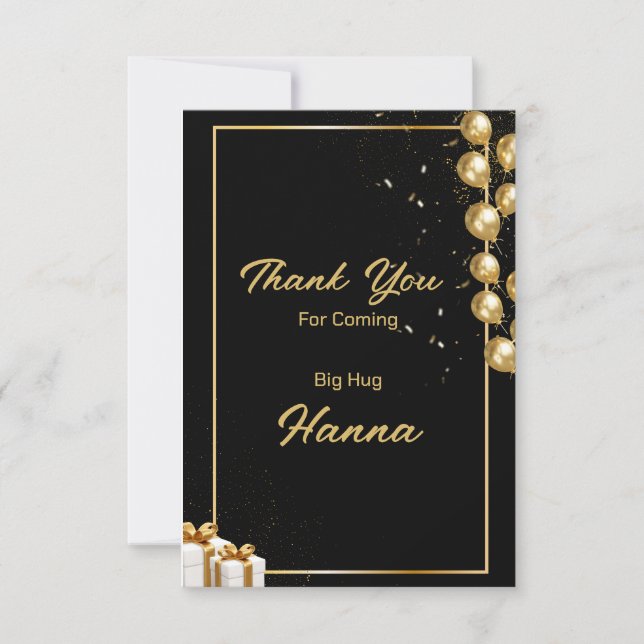 Thank You For Coming Card (Front)