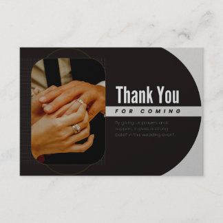 Thank you for coming enclosure card