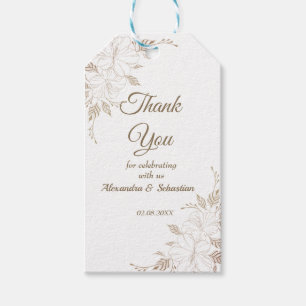 Thank you for coming fancy wedding favor tag
