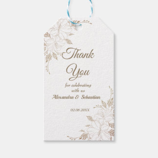 Thank you for coming fancy wedding favor tag
