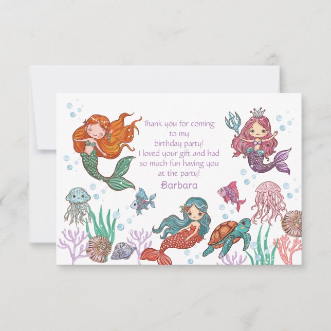 Thank you for coming Flat Thank You Card (Front)