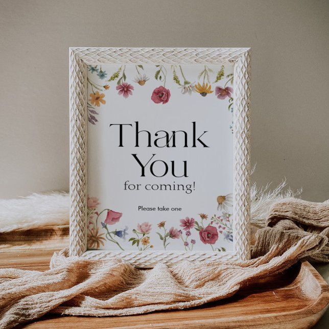 Thank You For Coming Floral Baby Shower Sign (Creator Uploaded)