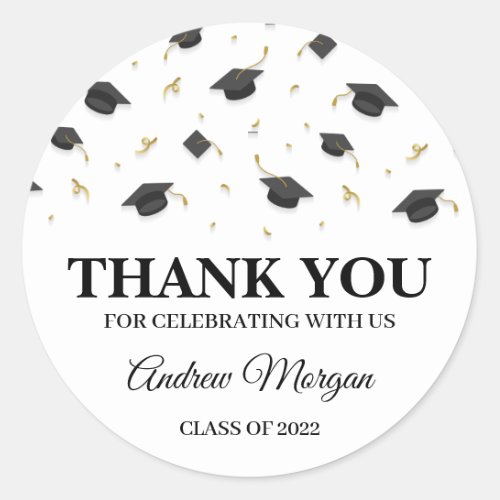 Thank You For Coming Graduation Custom Classic Round Sticker