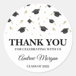 Thank You For Coming Graduation Custom Classic Round Sticker