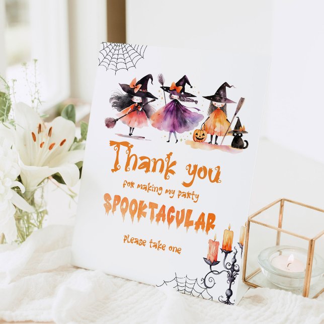 Thank you for coming Halloween witches Birthday Pedestal Sign (Creator Uploaded)