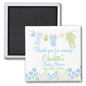 Thank You For Coming! Little Clothes Baby Shower Magnet by LaBebbaDesigns at Zazzle