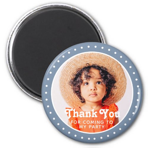 Thank You For Coming Modern Dots Custom Photo Magnet