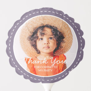 Thank You For Coming Modern Preppy Custom Photo Balloon
