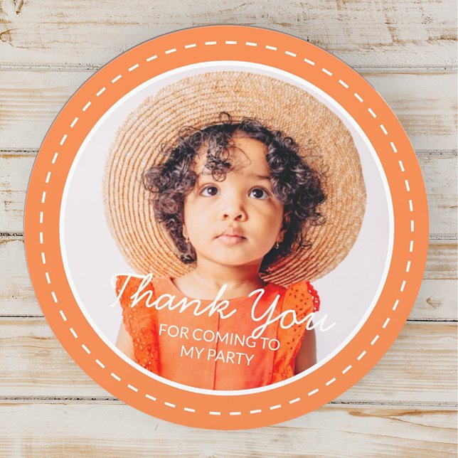 Thank You For Coming Modern Preppy Custom Photo Car Magnet (Creator Uploaded)
