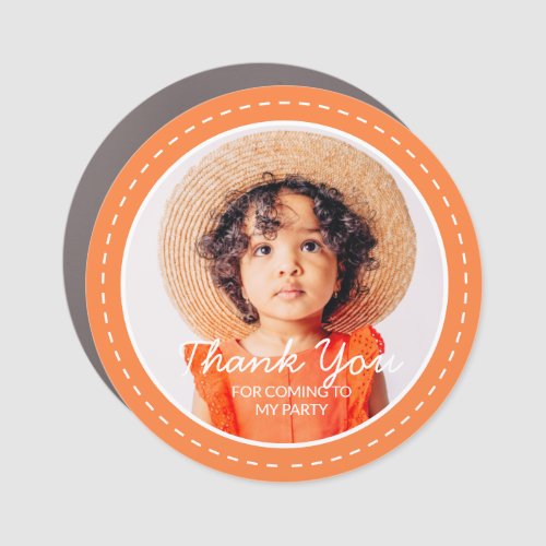 Thank You For Coming Modern Preppy Custom Photo Car Magnet