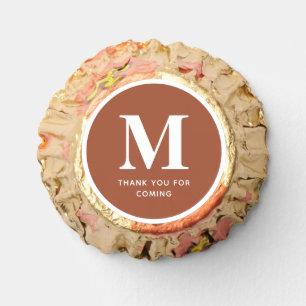 Thank You For Coming Modern Simple Chic Monogram Reese's Peanut Butter Cups