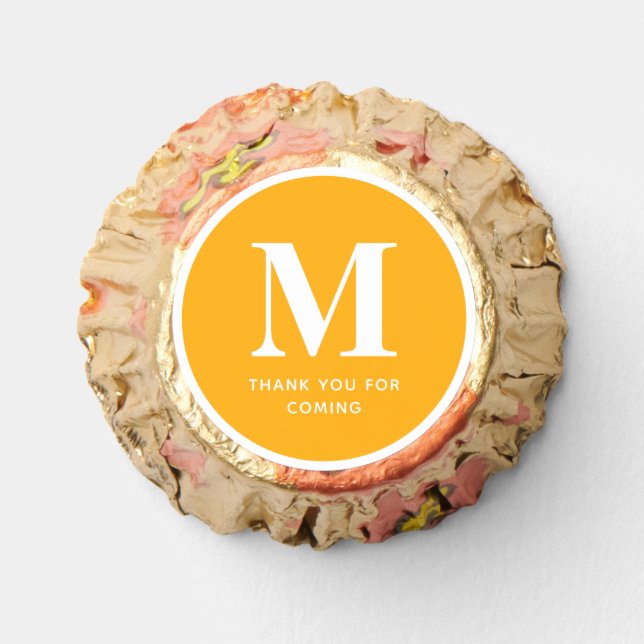 Thank You For Coming Modern Simple Chic Monogram Reese's Peanut Butter Cups (Front)