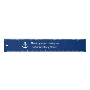 Thank You for Coming Nautical Blue Baby Shower Ruler