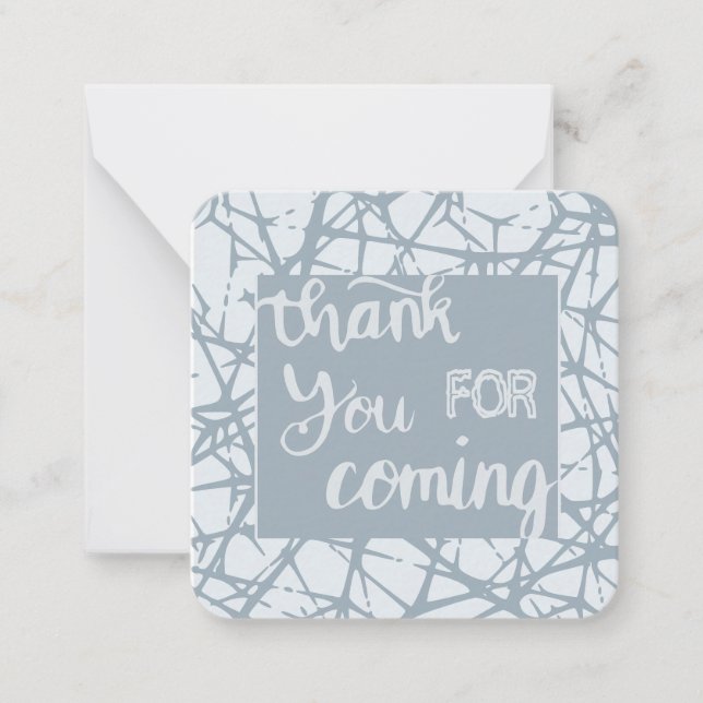Thank you for Coming Note Card (Front)