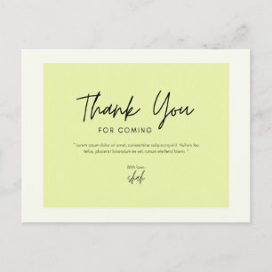Thank you for coming Postcard
