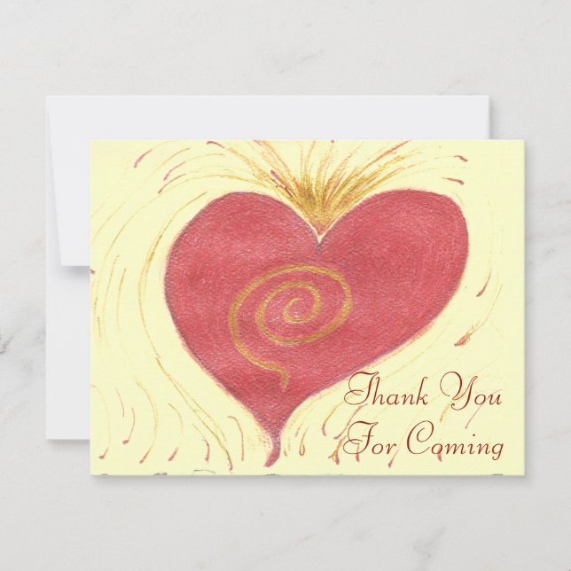Thank You For Coming, Red Heart Card (Front)