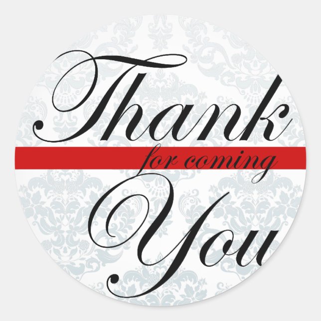 Thank you for coming Red Sticker (Front)
