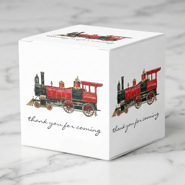 Thank You For Coming Red Train Favor Boxes (Thank You For Coming Red Train Favor Boxes)