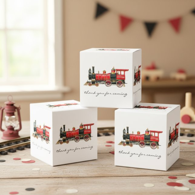Thank You For Coming Red Train Favor Boxes (Thank You For Coming Red Train Favor Boxes)