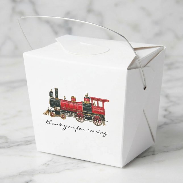 Thank You For Coming Red Train Take Out Favor Box (Thank You For Coming Red Train Take Out Favor Box)