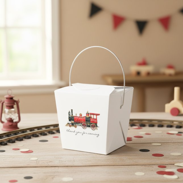 Thank You For Coming Red Train Take Out Favor Box (Thank You For Coming Red Train Take Out Favor Box)